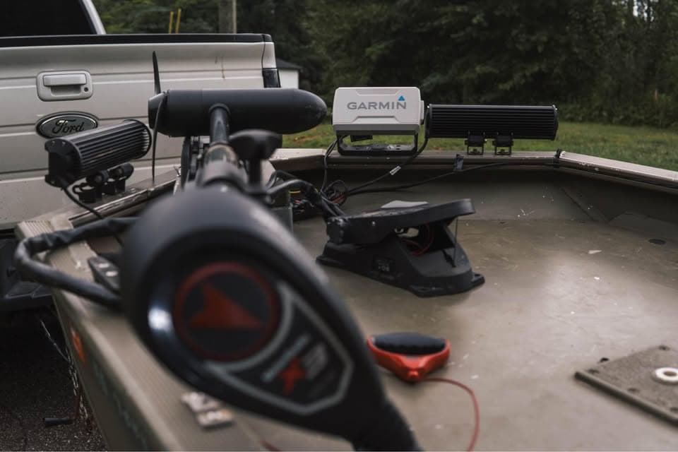 2008 Tracker Grizzly 1448: Trolling motor detail